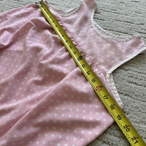 Vintage 80s Disney Minnie Mouse Junior Girls Size Dress Polka Dots Pink Midi - Picture 9 of 9